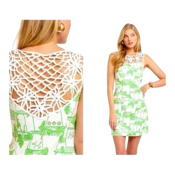 Lilly Pulitzer Lacina Dress in "Just Add Mint" Print - Size 2 Derby Dress